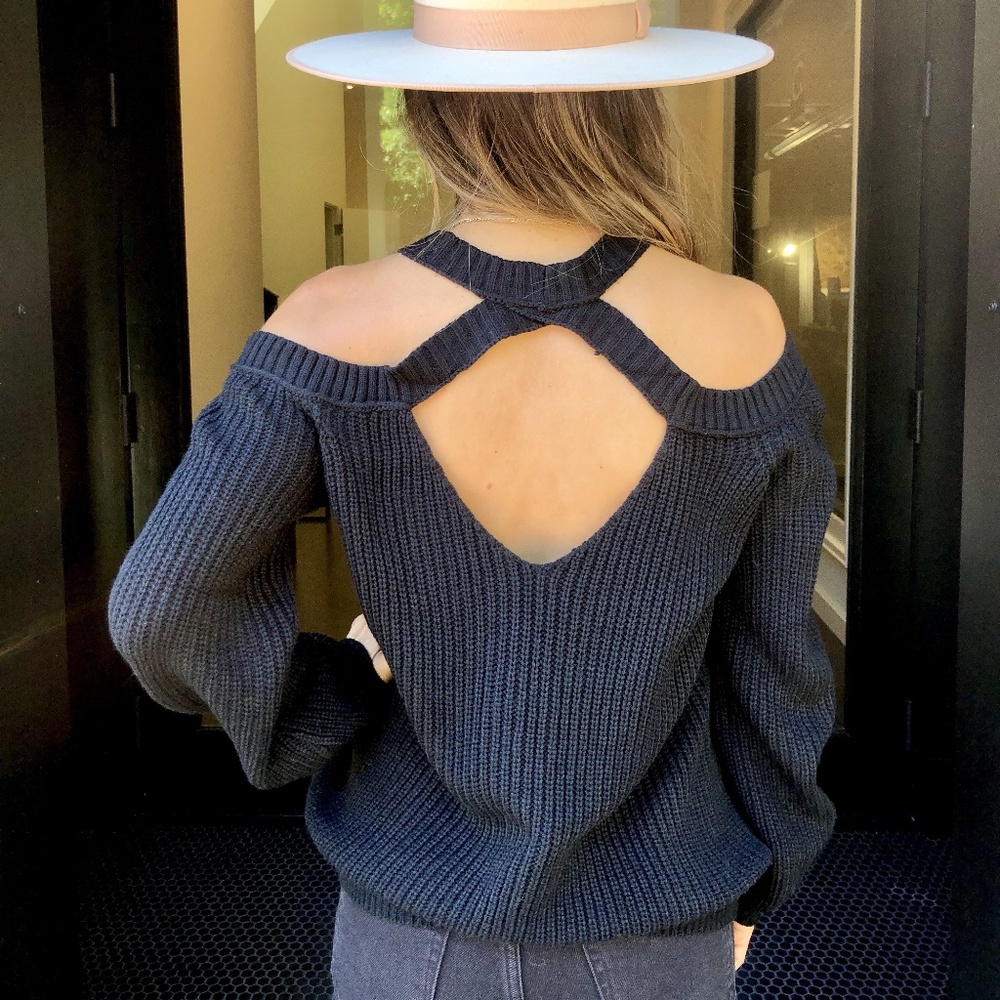 Cold Shoulder Sweater - Picture 2 of 3